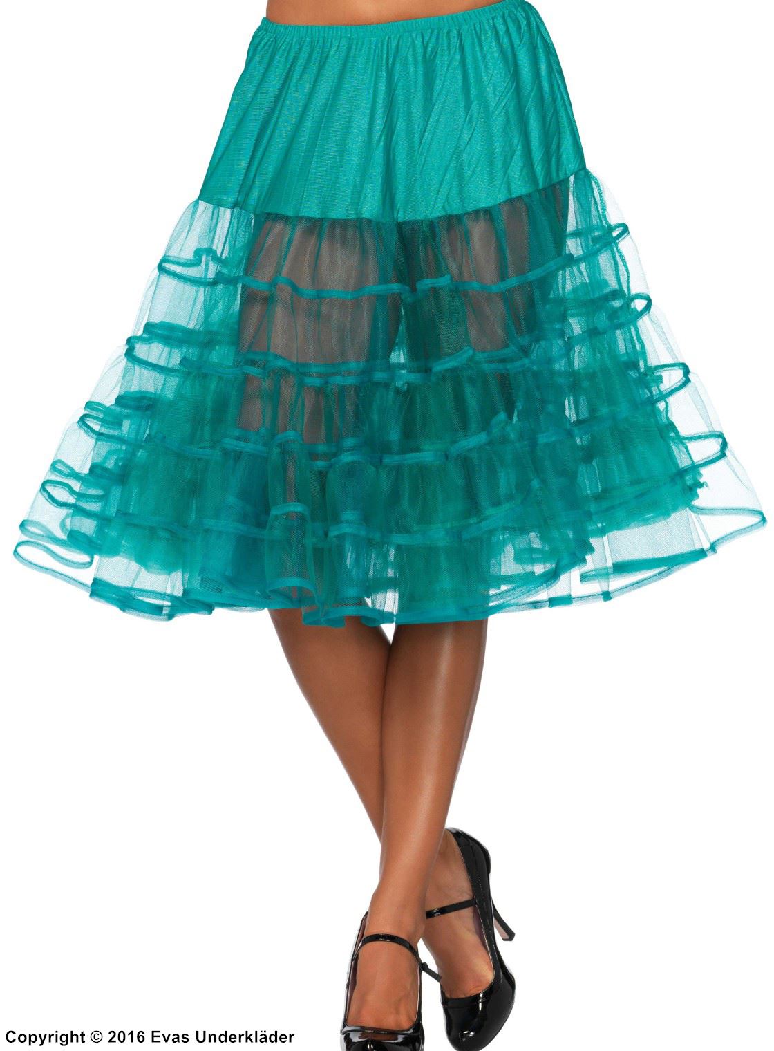 Petticoat, transparente Einlagen, Rüschen aus Mesh